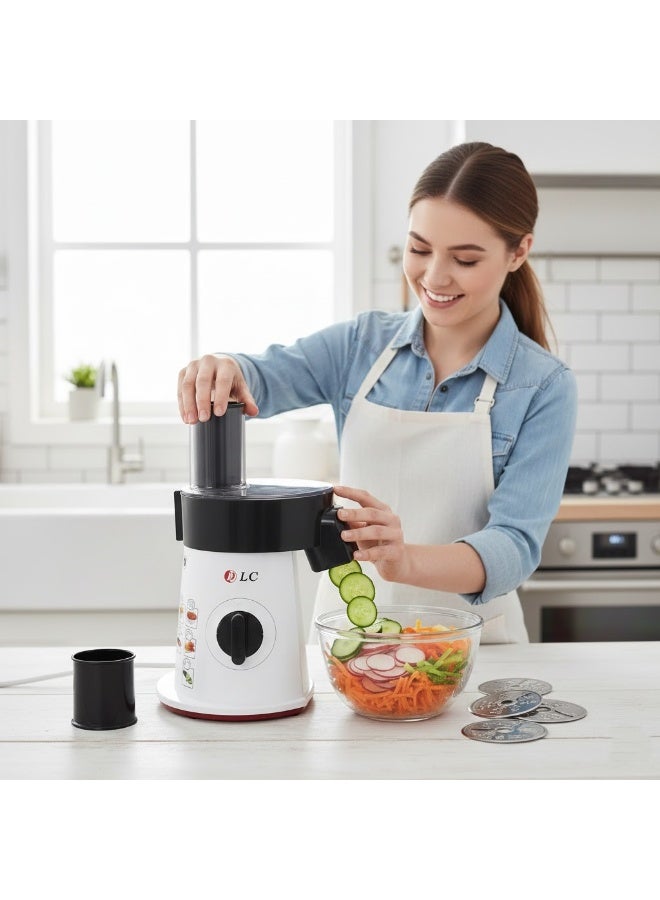 ال سي جهاز تحضير السلطة – قدرة 200 واط – تقطيع وبشر متعدد الاستخدام – سهل التنظيف – ضمان سنتين – موديل DLC-39601 - Image 3